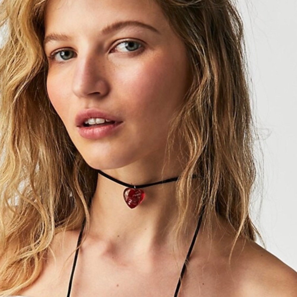 Free People Darling Heart Choker Necklace